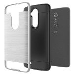 Wholesale ZTE Max XL, ZTE N9560 Armor Hybrid Case (Silver)